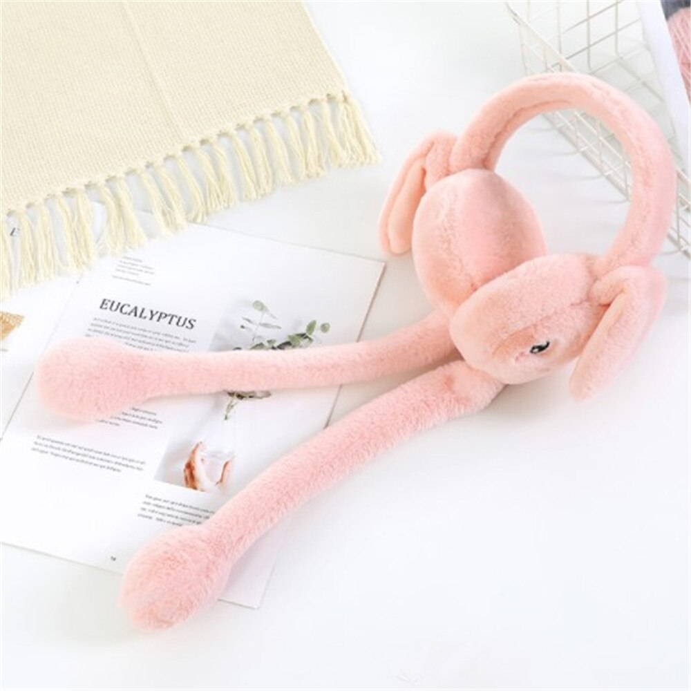 Very Soft Bunny Ear Muffs Moving Ears ( Winter Special )