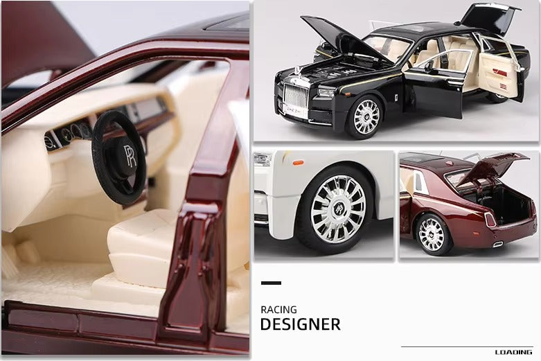 1:32 Rolls Royce Phantom Die Cast Car Model Toy for Kids Pull Back Simulation Ghostly Alloy Car Toy With Sound/Light Gifts
