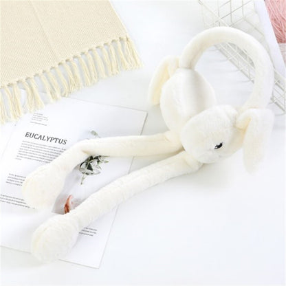 Very Soft Bunny Ear Muffs Moving Ears ( Winter Special )