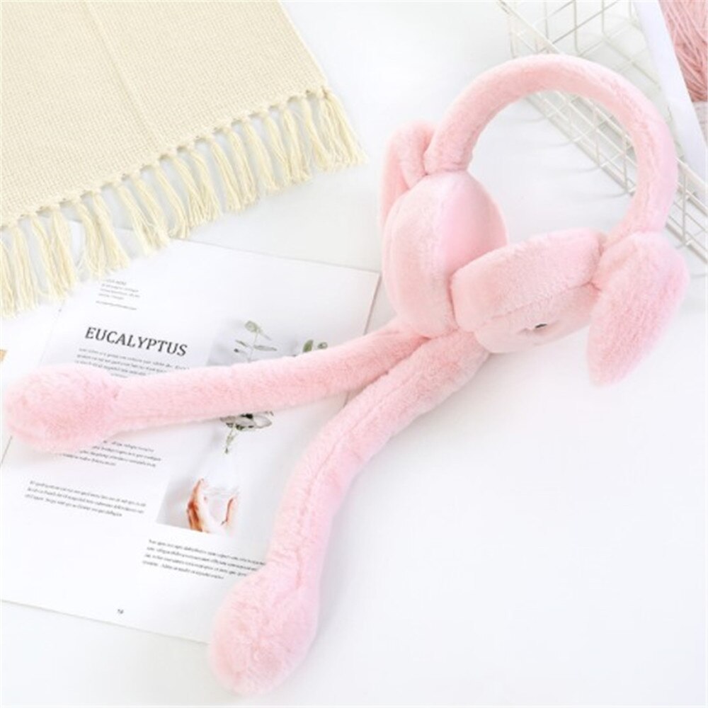 Very Soft Bunny Ear Muffs Moving Ears ( Winter Special )