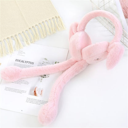 Very Soft Bunny Ear Muffs Moving Ears ( Winter Special )