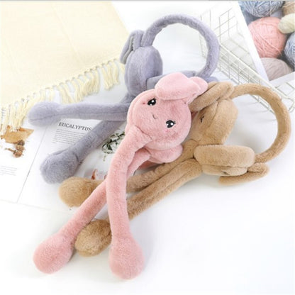 Very Soft Bunny Ear Muffs Moving Ears ( Winter Special )