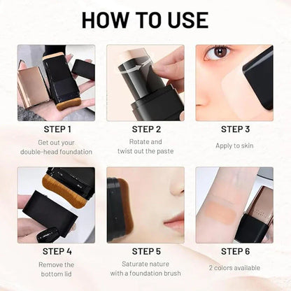 🎁2025 Hot Sale💕 Aleumdaum 아름다움 - Korean 2 in 1 Glass Skin Foundation Stick (Imported Skincare)