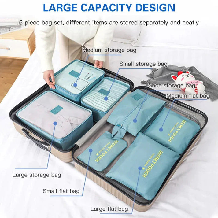 Travel Storage Bags ( 6 Pcs )