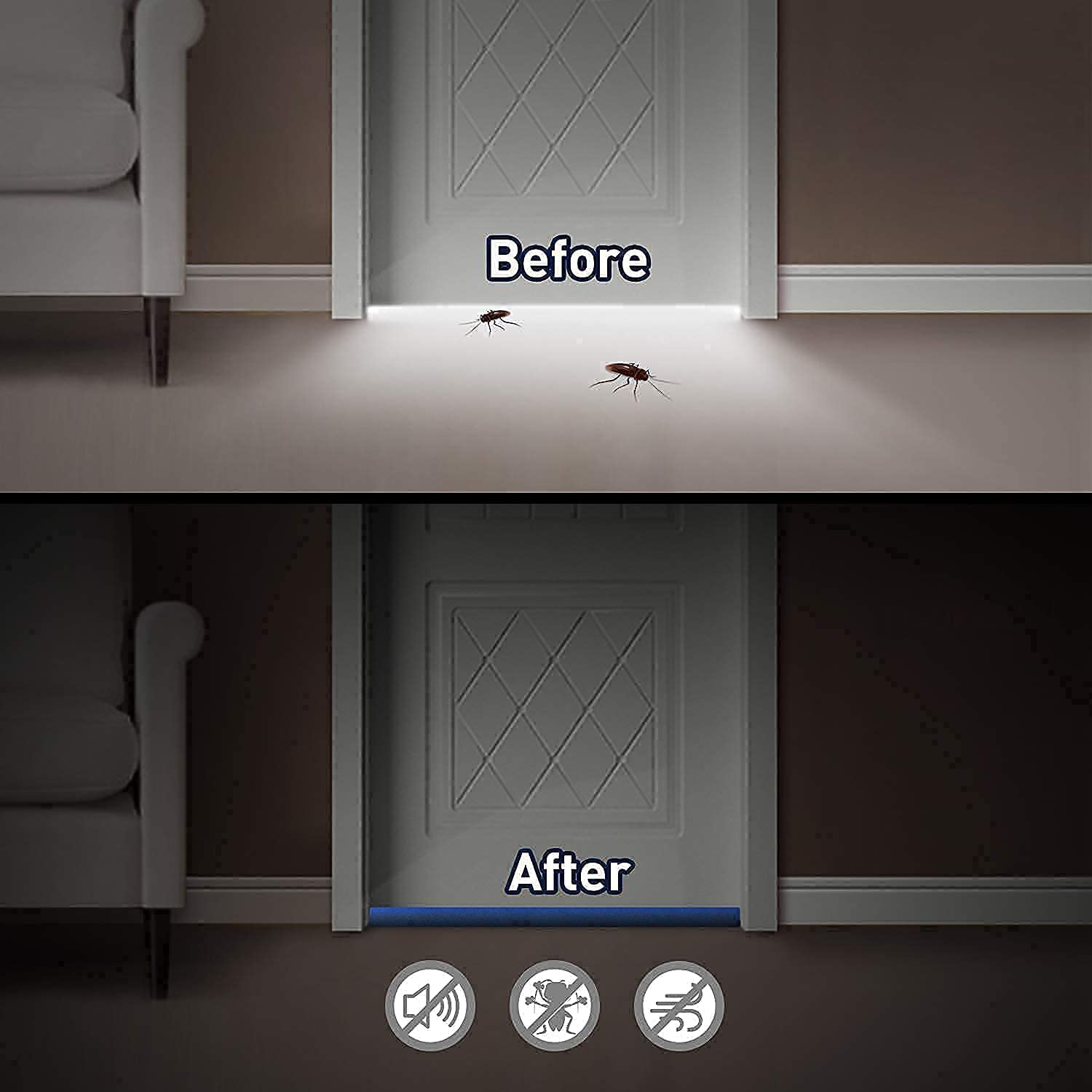 Door Guard And Gap Seal Protector ( Pack Of 4 )