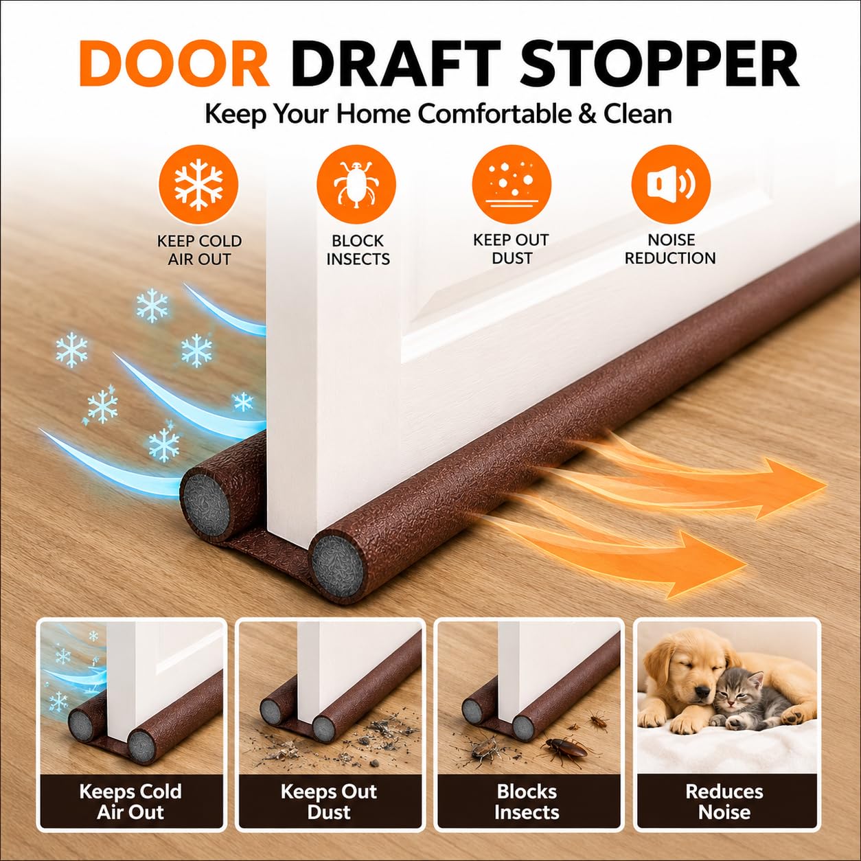 Door Guard And Gap Seal Protector ( Pack Of 4 )