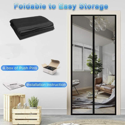 Magnetic Anti-Mosquito Door Curtains – Hands-Free Mesh Screen with Auto-Close for Insect Protection ⭐⭐⭐⭐⭐(2369 Reviews)
