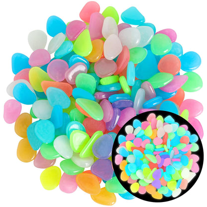 Luminous Glow Stones (200-Piece Set) – Eco-Friendly Mixed Color Pebbles for Garden, Walkway & Aquarium | Buy 1 Get 1 FREE Special