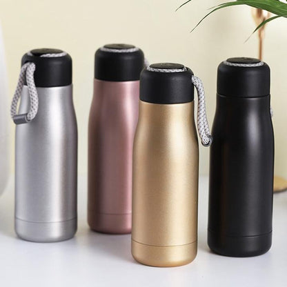 Safety Material Bespoke Logo 2024 Multicolor Double Wall 400ml 550ml Stainless Steel Water Bottle With Rope