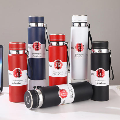 Custom LOGO 800ml Double Wall Stainless Steel Vacuum Insulated Water Thermos With Strainer