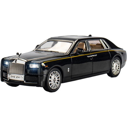 1:24 Rolls Royce Phantom Die Cast Car Model Toy for Kids 21cm Pull Back Simulation Ghostly Alloy Car Toy With Sound/Light Gifts