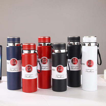 Custom LOGO 800ml Double Wall Stainless Steel Vacuum Insulated Water Thermos With Strainer