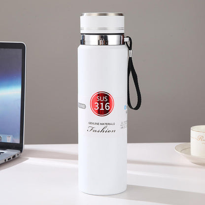 Custom LOGO 800ml Double Wall Stainless Steel Vacuum Insulated Water Thermos With Strainer