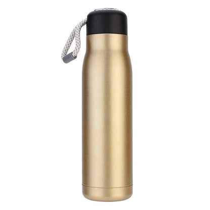 Safety Material Bespoke Logo 2024 Multicolor Double Wall 400ml 550ml Stainless Steel Water Bottle With Rope