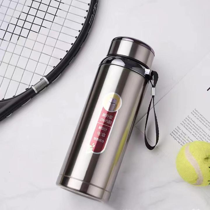 800Ml Insulated Water Bottle Thermos Vacuum Stainless Steel Dink With Rope Handle Cover Hight Quality Tea Cup Outdoor Kettle