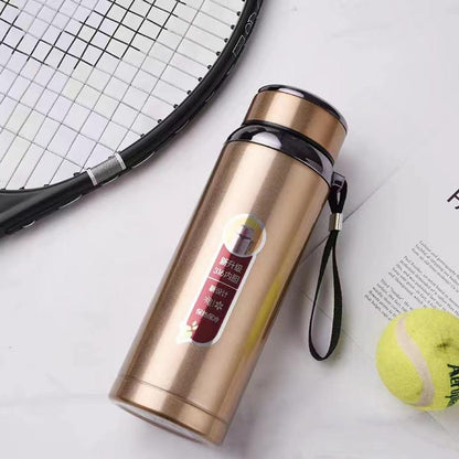 800Ml Insulated Water Bottle Thermos Vacuum Stainless Steel Dink With Rope Handle Cover Hight Quality Tea Cup Outdoor Kettle