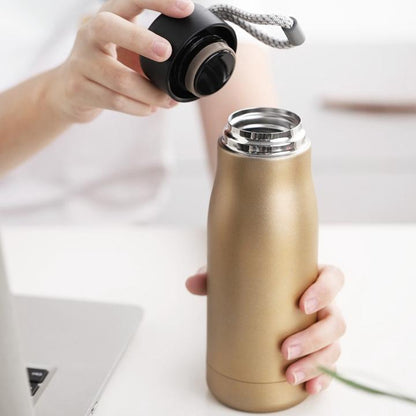 Safety Material Bespoke Logo 2024 Multicolor Double Wall 400ml 550ml Stainless Steel Water Bottle With Rope