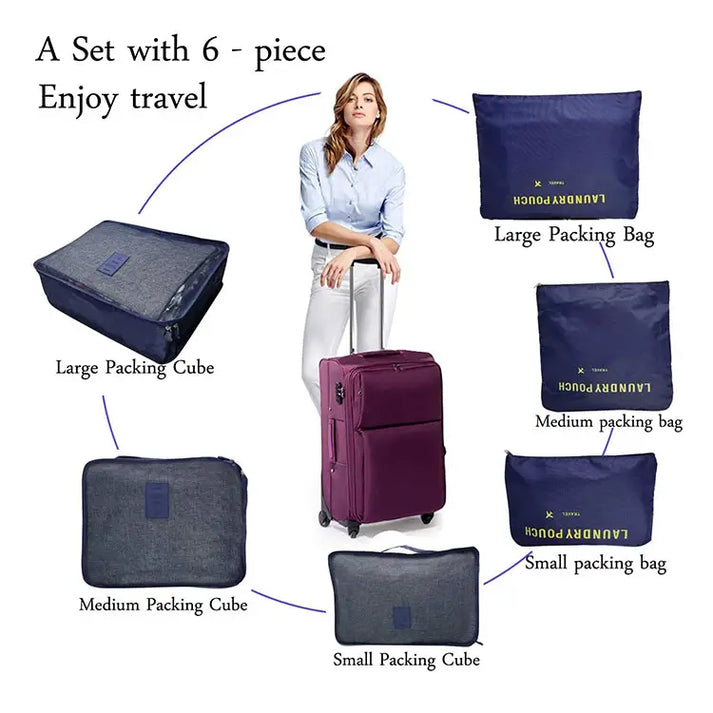 Travel Storage Bags ( 6 Pcs )