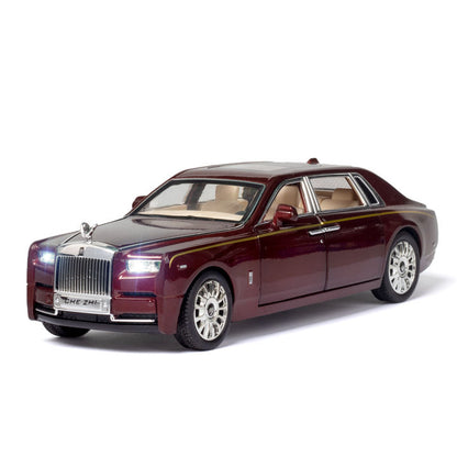 1:24 Rolls Royce Phantom Die Cast Car Model Toy for Kids 21cm Pull Back Simulation Ghostly Alloy Car Toy With Sound/Light Gifts