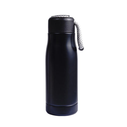 Safety Material Bespoke Logo 2024 Multicolor Double Wall 400ml 550ml Stainless Steel Water Bottle With Rope