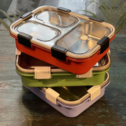 Stainless Steel Bento Lunch Box (3 Grid)
