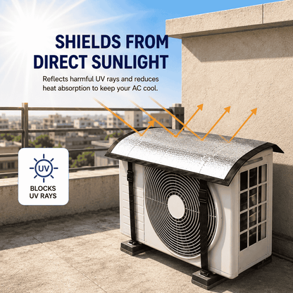 Premium AC Outdoor Unit Cover for AC | Heat Resistant Waterproof Aluminium Foil Sun Shade Cover | UV, Rain & Dust Protection for Compressor Outdoor Unit
