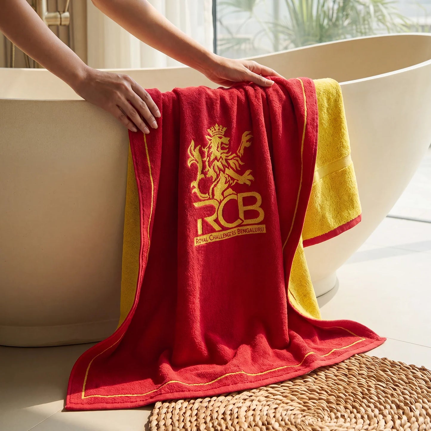 RCB OFFICIAL BATH TOWEL - RED (70 x 140cm)
