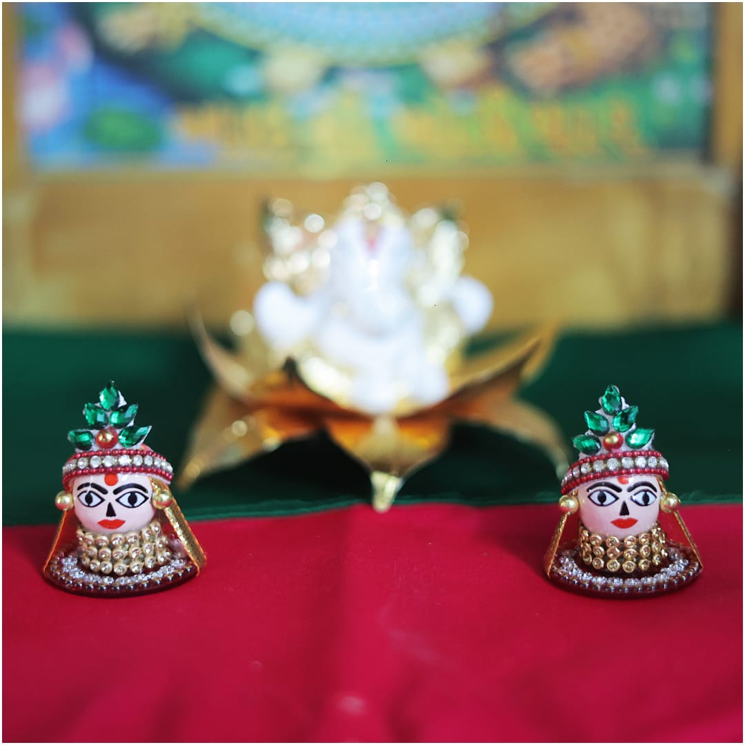 🙏🏻Riddhi Siddhi Idol Pair Lord Ganesha's Wife - Blessings of Prosperity & Wisdom "सुखसमृद्धाः भवतः"🙏🏻