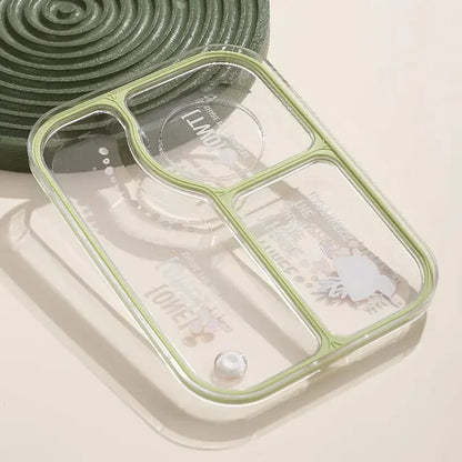 SmartMeal Stainless Steel Bento Lunch Box (3 Grid) with Bowl - 100% Leakproof