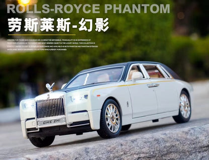 1:32 Rolls Royce Phantom Die Cast Car Model Toy for Kids Pull Back Simulation Ghostly Alloy Car Toy With Sound/Light Gifts