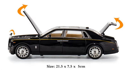 1:32 Rolls Royce Phantom Die Cast Car Model Toy for Kids Pull Back Simulation Ghostly Alloy Car Toy With Sound/Light Gifts