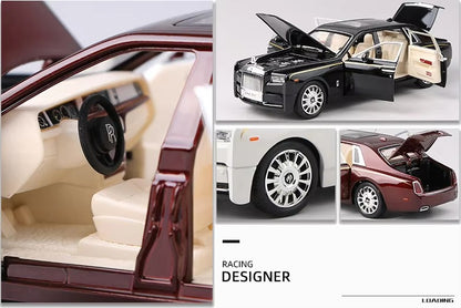 1:32 Rolls Royce Phantom Die Cast Car Model Toy for Kids Pull Back Simulation Ghostly Alloy Car Toy With Sound/Light Gifts