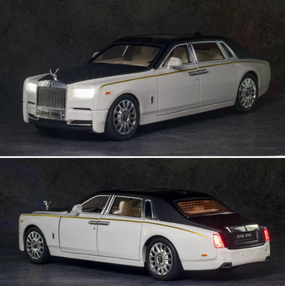 1:32 Rolls Royce Phantom Die Cast Car Model Toy for Kids Pull Back Simulation Ghostly Alloy Car Toy With Sound/Light Gifts