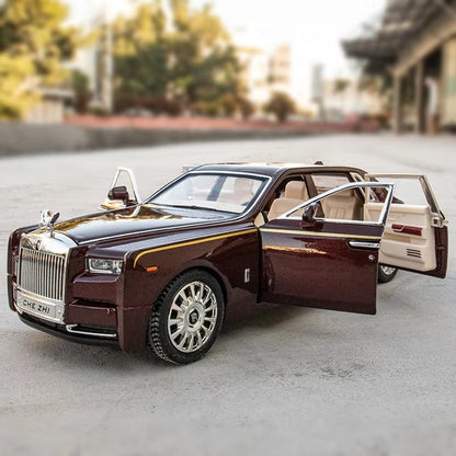 1:32 Rolls Royce Phantom Die Cast Car Model Toy for Kids Pull Back Simulation Ghostly Alloy Car Toy With Sound/Light Gifts