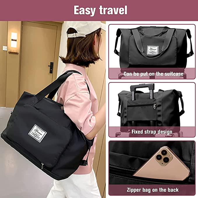 Water Proof Foldable Travel Duffel Bag With Pocket