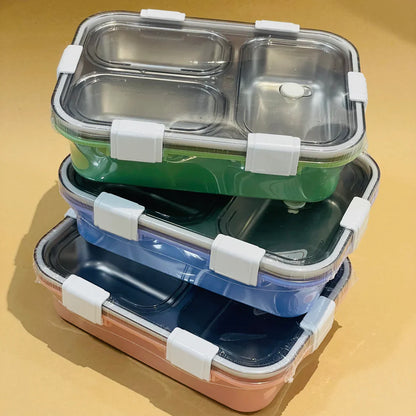 Stainless Steel Bento Lunch Box (3 Grid)