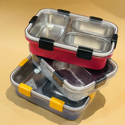 Stainless Steel Bento Lunch Box (3 Grid)