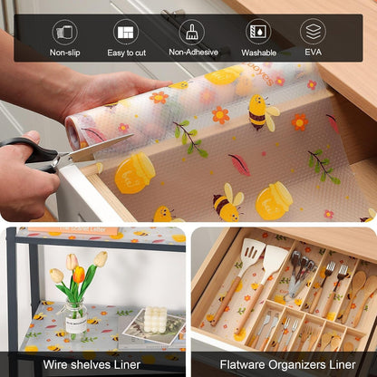 Anti-Slip Waterproof Cabinet & Drawer Liner (Random Prints)